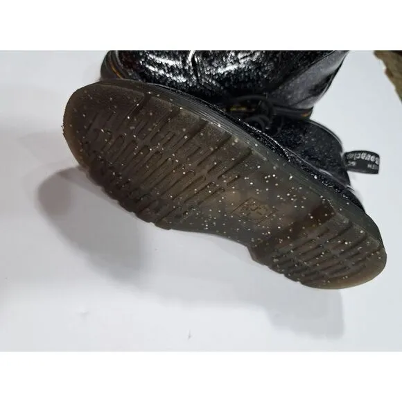 Doc Martens Boots 1460 Glitter T Brown Coated Glitter Child Size 10