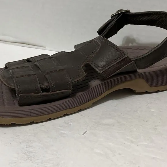 Doc Martens Men’s Size 12 Wharf AW004  Brown Sandals Ankle Strap Weave Woven