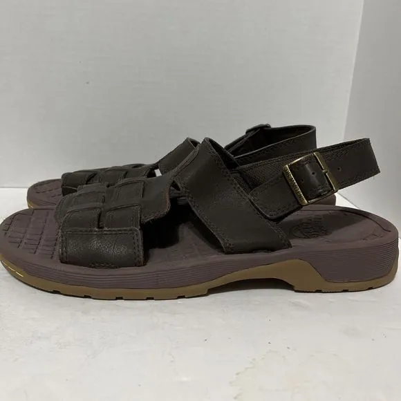 Doc Martens Men’s Size 12 Wharf AW004  Brown Sandals Ankle Strap Weave Woven
