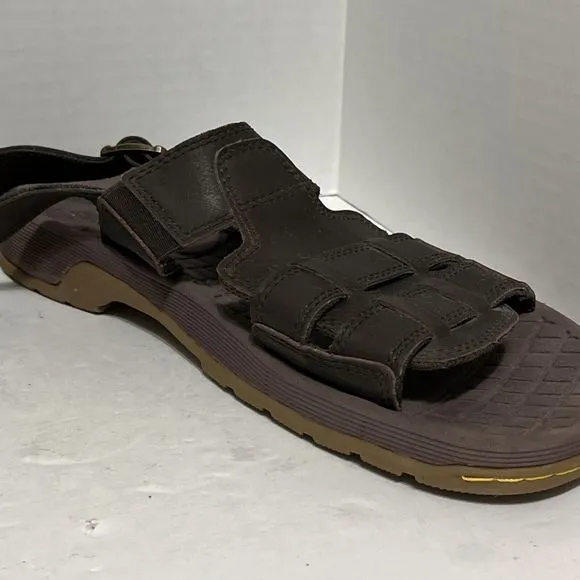 Doc Martens Men’s Size 12 Wharf AW004  Brown Sandals Ankle Strap Weave Woven