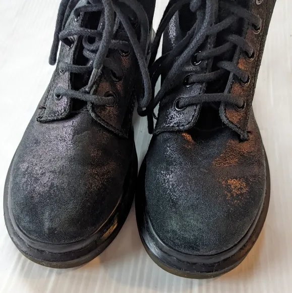 DOC MARTENS Pascal black leather lace-up combat boots