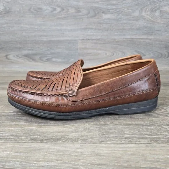 Dockers Tan Men's US13D Leather Brazil Woven Loafers Shoes‎ 90-7352