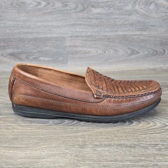 Dockers Tan Men's US13D Leather Brazil Woven Loafers Shoes‎ 90-7352