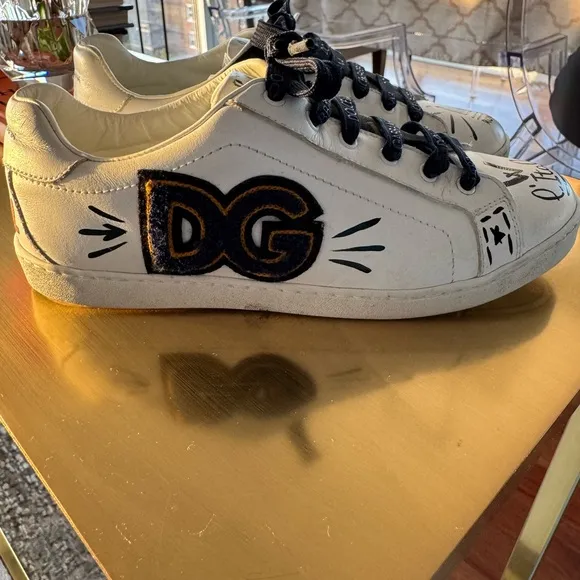 Dolce &amp; Gabbana White and Black Sneakers