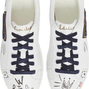 Dolce &amp; Gabbana White and Black Sneakers