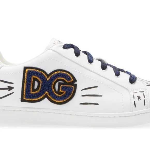 Dolce &amp; Gabbana White and Black Sneakers