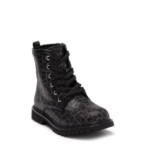 Dolce Vita DV Girls Combat Boots sz 3 Leopard Print Sparkle NEW # bag 25-LL