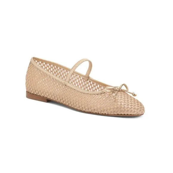 DOLCE VITA Gold Carin Ballet Mary Jane Flats