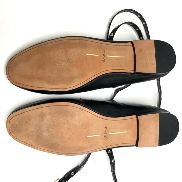 DOLCE VITA Patina Leather Studded Ballet Flats