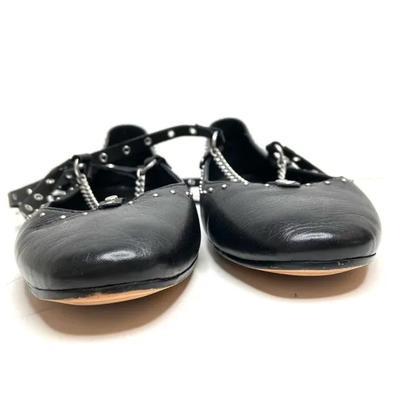 DOLCE VITA Patina Leather Studded Ballet Flats