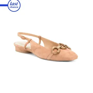 DOLCE VITA Toffee Suede Ramano Slingback Flats