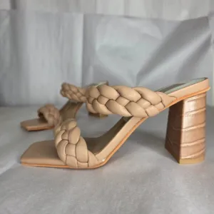 Dolce Vita Women's Paily Cafe Stella Slip-on Braided Sandal Heels Size 5