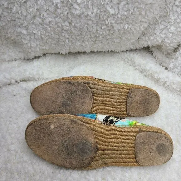 Dolce &amp; Gabbana Multi Pattern Multi Color Brocade Canvas Espadrilles sz 39‎