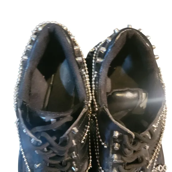 Dolls Kill Black Studded Platform Sneakers