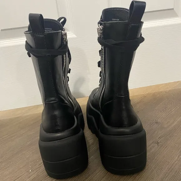 Dolls Kill / Club Exx | Optical Fuse Combat Boots