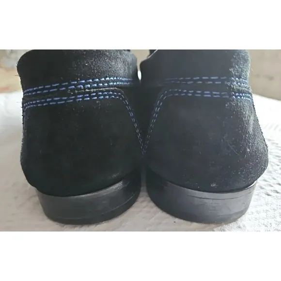 Donald J Pliner Black Dacio Driving Loafers Suede Leather Slip On Drivers Sz 10