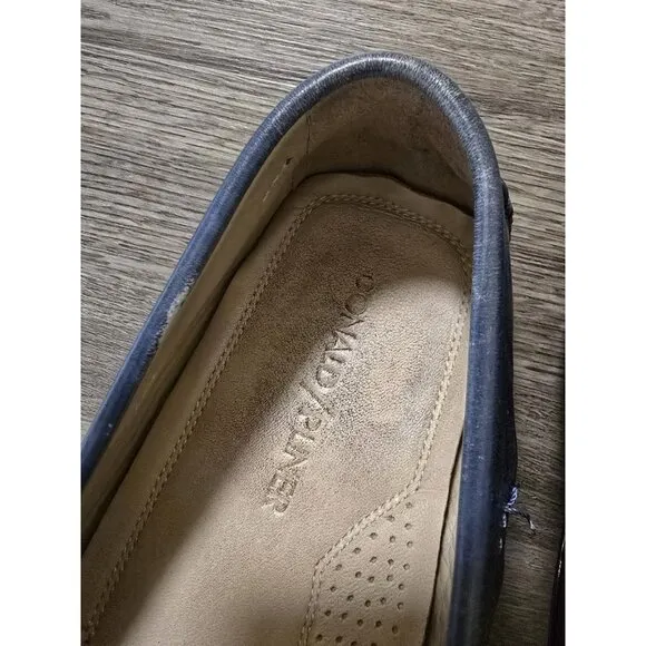 Donald J Pliner Mens Blue Leather Penny Loafers Size 13 Driving Shoes