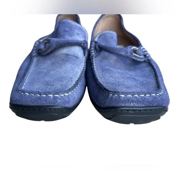 Donald Pliner Edlyn Blue Suede Horsebit Moc Toe Driving Loafer Men's Sz 13 Shoe