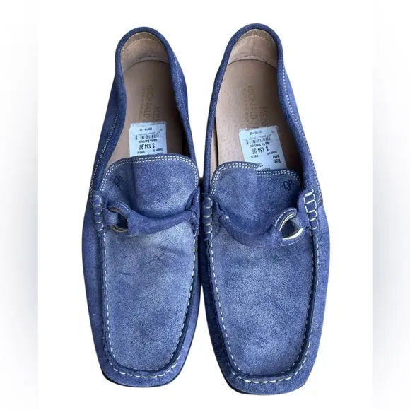 Donald Pliner Edlyn Blue Suede Horsebit Moc Toe Driving Loafer Men's Sz 13 Shoe