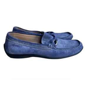 Donald Pliner Edlyn Blue Suede Horsebit Moc Toe Driving Loafer Men's Sz 13 Shoe