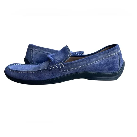 Donald Pliner Edlyn Blue Suede Horsebit Moc Toe Driving Loafer Men's Sz 13 Shoe