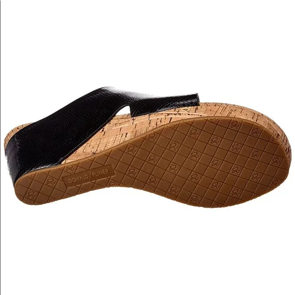 DONALD PLINER GEMMY LEATHER WEDGE SANDAL size 11