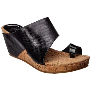 DONALD PLINER GEMMY LEATHER WEDGE SANDAL size 11