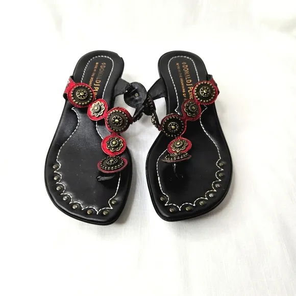 Donald Pliner sandals.  Brown/red size 6.5