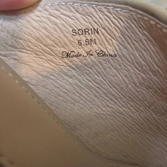Donald Pliner Sorin Nappa Leather Slip-On Heeled Sandals Size 6.5