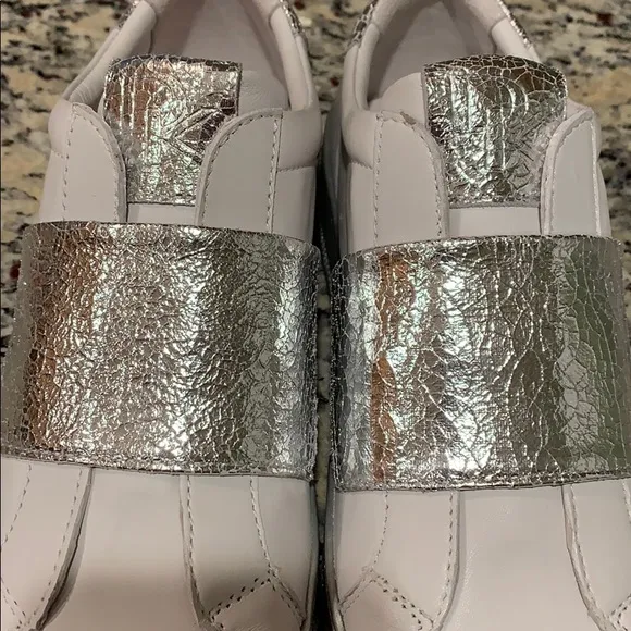 Donna Karan Metallic Pull-On Sneakers