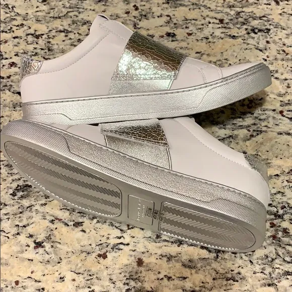 Donna Karan Metallic Pull-On Sneakers
