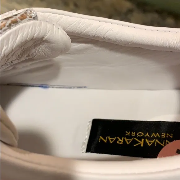 Donna Karan Metallic Pull-On Sneakers