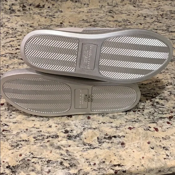 Donna Karan Metallic Pull-On Sneakers