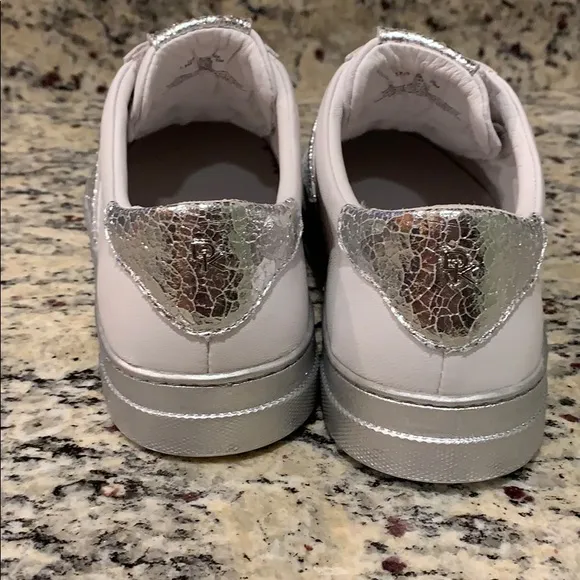 Donna Karan Metallic Pull-On Sneakers