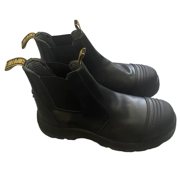 Double H Chelsea Black Leather Safety Work Boots