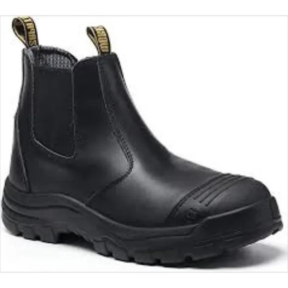 Double H Chelsea Black Leather Safety Work Boots