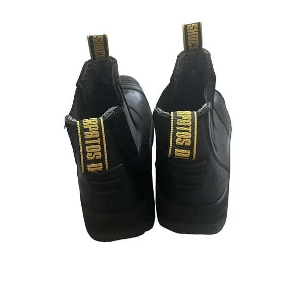 Double H Chelsea Black Leather Safety Work Boots