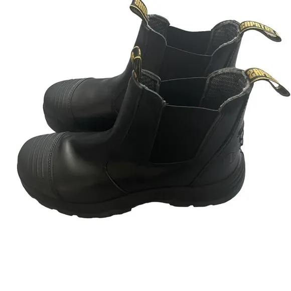 Double H Chelsea Black Leather Safety Work Boots
