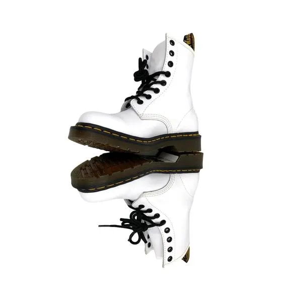 Dr. Doc Martens Boots 1460 SMOOTH LEATHER LACE UP BOOTS combat 8 eyes size US 6