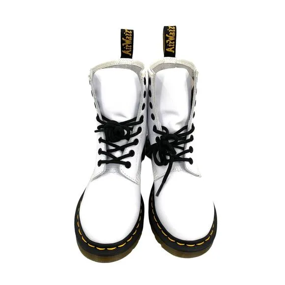 Dr. Doc Martens Boots 1460 SMOOTH LEATHER LACE UP BOOTS combat 8 eyes size US 6