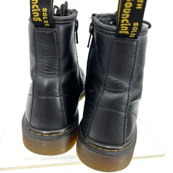 Dr. Doc Martens Kids Size 3 1460 J Combat Boots Black