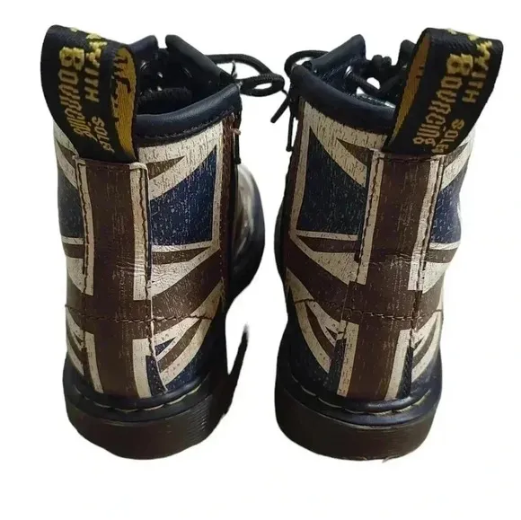 Dr. Marten Pascal British Flag Combat Boots *RARE*