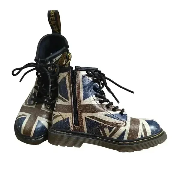 Dr. Marten Pascal British Flag Combat Boots *RARE*