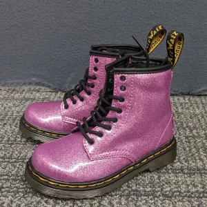 Dr. Martens 1460 Glitter Pink Combat Boots Girls Size 9 Toddler