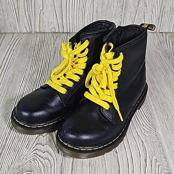 Dr. Martens 1460 Pablo Leather Lace Up Combat Boots Kids Toddler Size 13