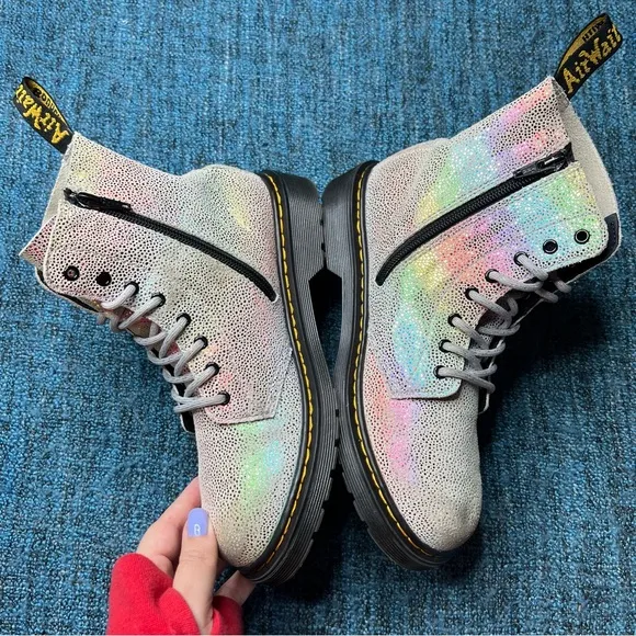 Dr. Martens 1460 Pascal Rainbow Iridescent Combat Boots