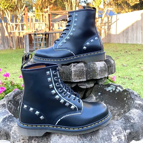 Dr. Martens 1460 Stud Black Boots.