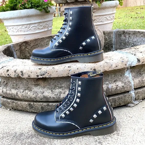 Dr. Martens 1460 Stud Black Boots.