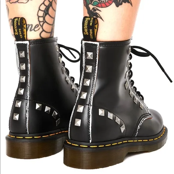 Dr. Martens 1460 Stud Black Boots.
