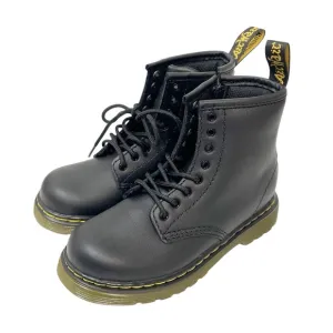 DR MARTENS 1460 Toddler Size 10 Lace Up Boots Black Combat Smooth Leather NEW
